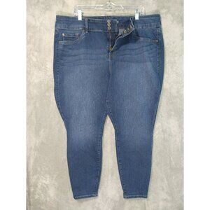 Torrid Jeans Womens 22S Blue Denim Jegging Super Stretch High Rise Ankle